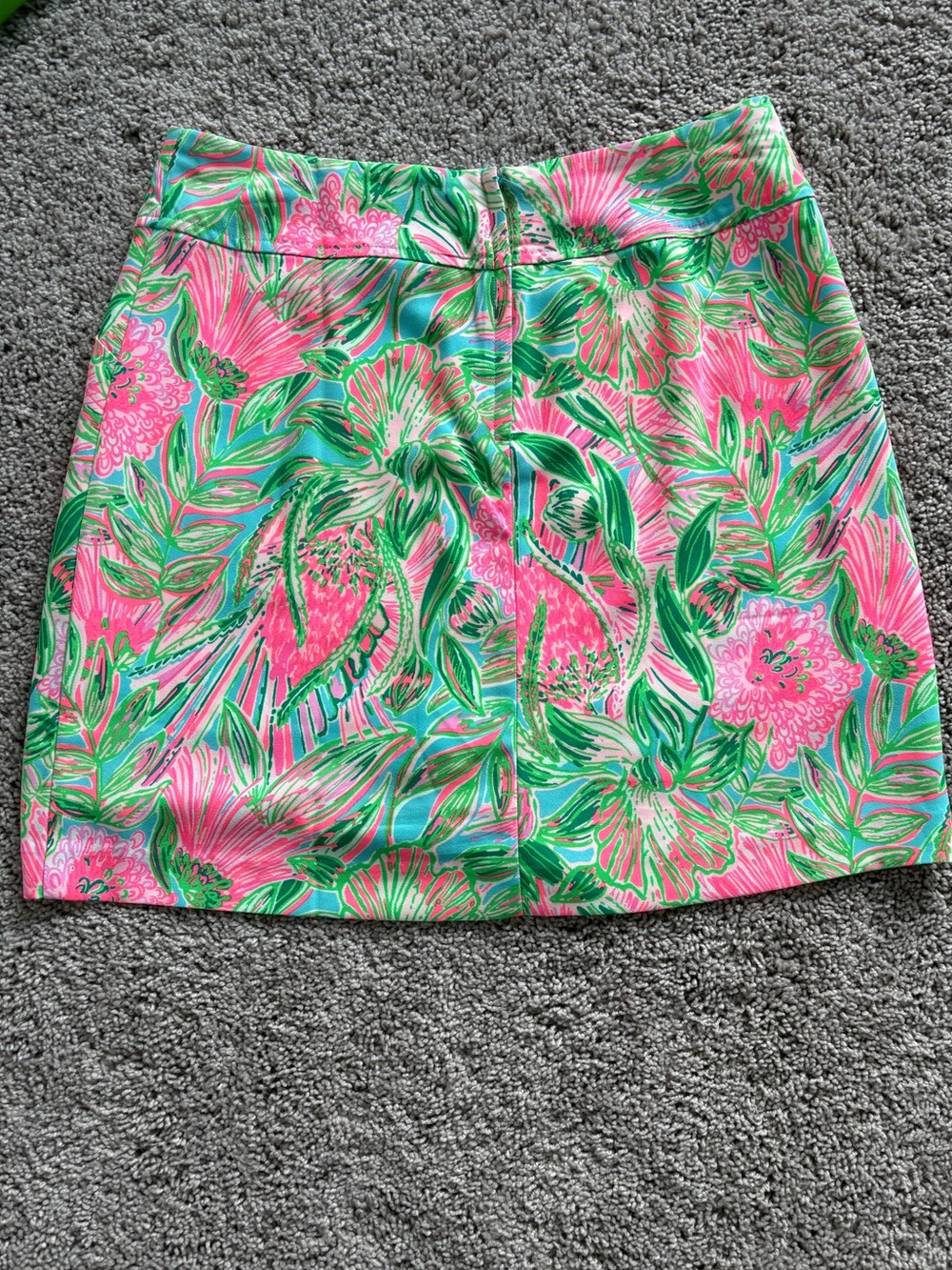 Lilly Pulitzer Pink and Green Floral Mini Skirt - Picture 2 of 6